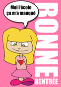 Une &eacute;coli&egrave;re impatiente pour la rentr&eacute;e